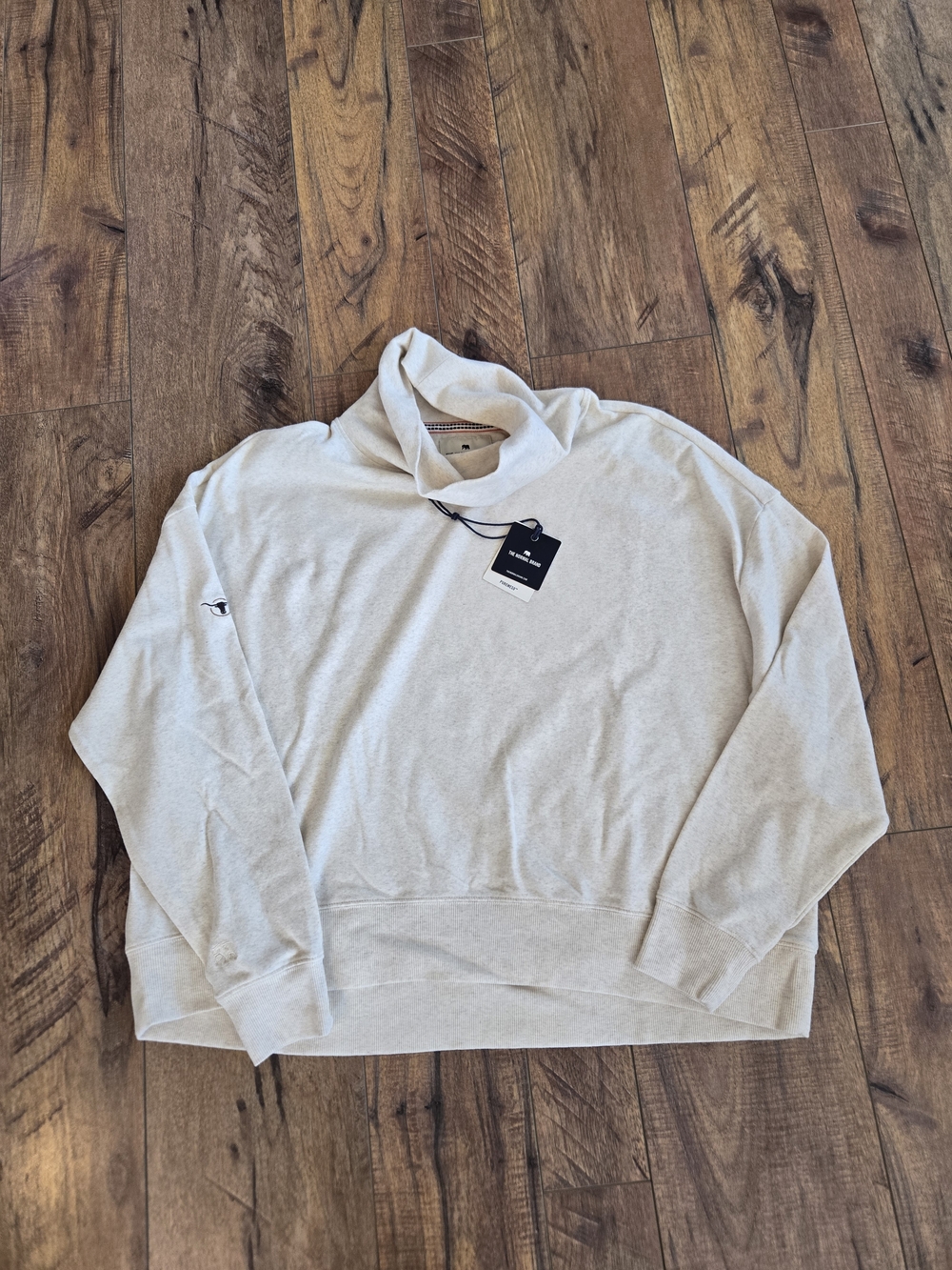 The Normal Brand Cream Funnel Neck Sweatshirt Size L